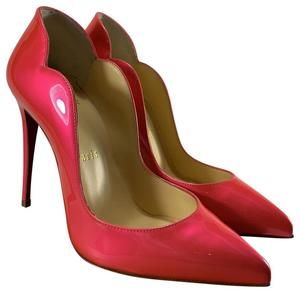 Hot Chick 100mm Florida fluo Metallic Scallop Patent Leather pump d773
